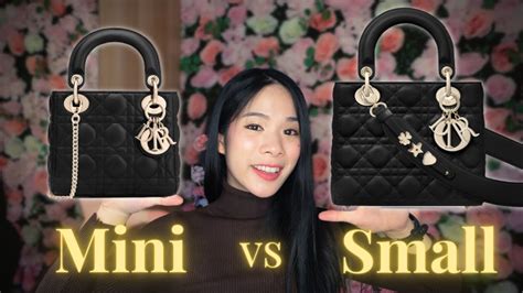 lady dior small white|Lady Dior mini vs small.